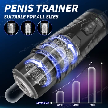 Automatic Telescopic Thrusting Male Masturbator Cup Sucking Vibrating Masturbation Vagina Pusssy Blowjob Adult Sex Toys for Men