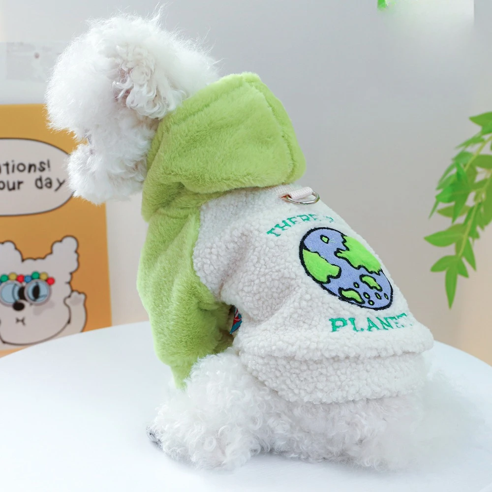 

Fleece-Lined Warm Sweater for Small Dogs and Cats, Pet Clothes, Puppy Clothing, Autumn and Winter