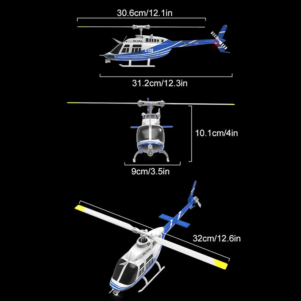 206 ジェットレンジャー 6 軸ジャイロホールド RC ERA C138 RC 206 ジェットレンジャー 6 軸ジャイロホールド RC ERA C138 RC