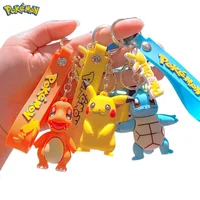 Cute Pokémon Keychains - Pikachu, Bulbasaur, Ducklett, Jigglypuff, & Squirtle keychains. Stylish accessories for keys, bags