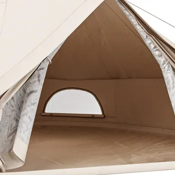 Cotton Canvas Bell Tent Glamping British Yurt Camping Tent Single Door 3