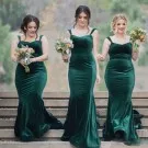 Bridesmaid Dresses Wedding Party For Women 2022 Elegant Black Satin A Line Long Night Woman's Evening Formal Gowns