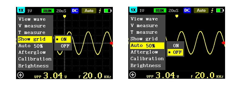 YYHC-5012H 2.4-inch Screen Digital Oscilloscope 500MS/s Sampling Rate 100MHz Analog Bandwidth Support Waveform Storage