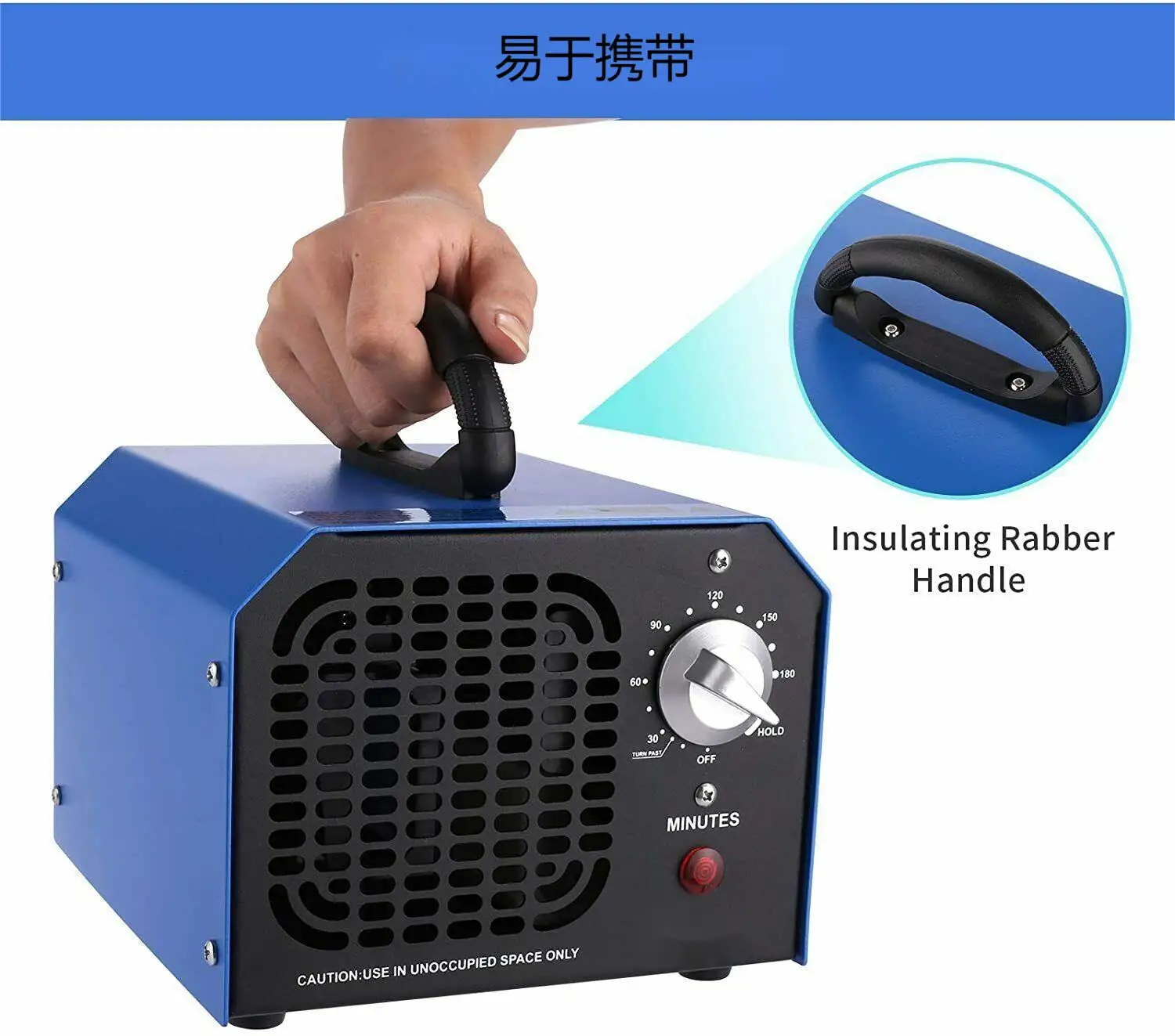 Generador de Ozono Digital Eccomum, con función de Purificador de Aire,  Ionizador, Desodorante, Esterilizador