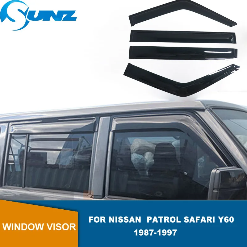 Car Window Visor Window Visors For Nissan Patrol Safari Y60 1987-1997 Sun Rain Guard Weather Shields car window visor car window deflectors