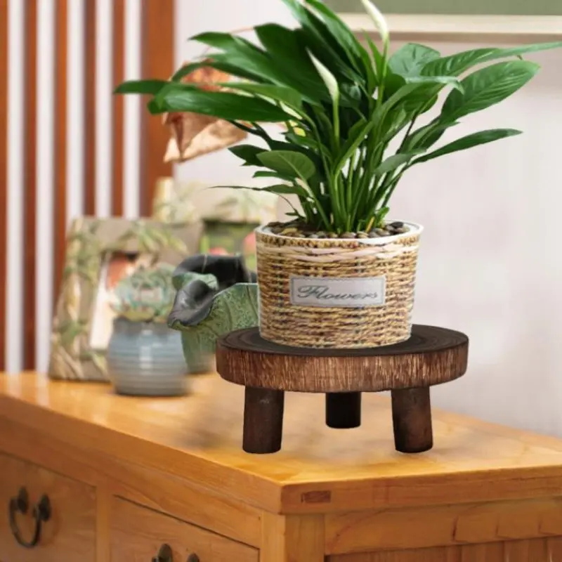 Plant Stand Wooden Plant Stand Flower Pot Base Holder Garden Display