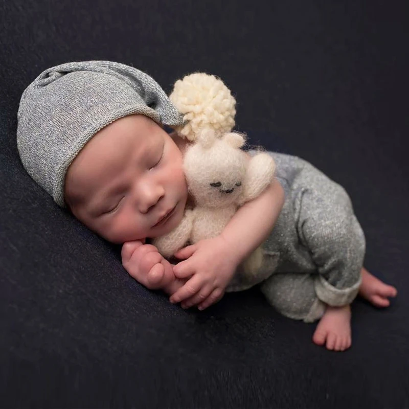 

Newborns Photo Shoot Props Hat & Pants Set 2Pcs Baby Universal Clothes Outfit