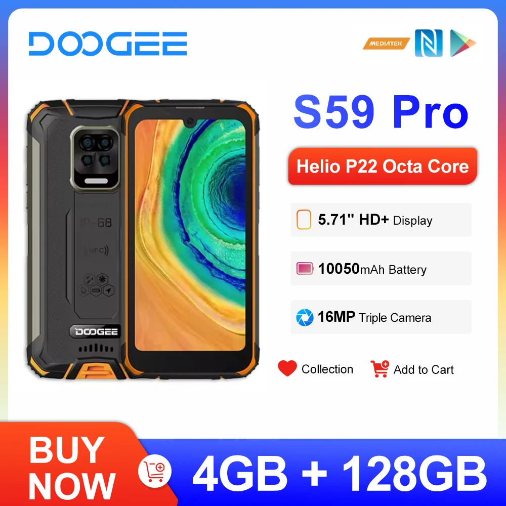DOOGEE-S59-Pro-4GB-128GB-10050mAh-24W-Charge-Helio-P22-Octa-Core-5-71 ...