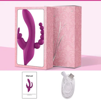 Hot Selling Rabbit Realistic Dildo Vibrator Sex Machine Breast Massage Cup Rotating Nipple Stimulator for Female Couples 6