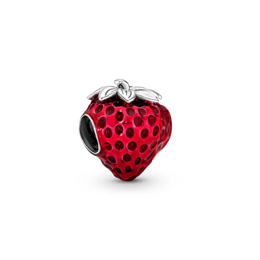 Hot Sale Cherry Fruit Lemon Slice Strawberry Durian Apple Chili Charm Beads Fit Original 925 Sterling Silver Bracelet Jewelry 2