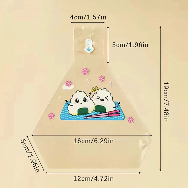 100 Pcs Cute Cartoon Triangle Rice Ball Packing Bag Seaweed Sushi Mould Bag Sushi Bento Accessories Seaweed Rice Ball Sushi Bag