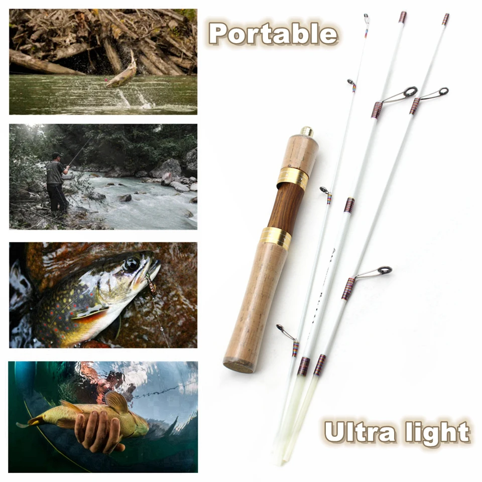 

NEW 1.38M Ul Slow Spinning Casting Lure Rod 1.5-8g Lure Ultralight Rods Cork handle Solid Tips trout Stream Fishing pole pesca