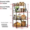 Microwave Stand with Storage 4-Tier, Bakers Racks for Kitchens, Coffee Cart Microwave Cart with Storage, Metal Bakers Rack 6