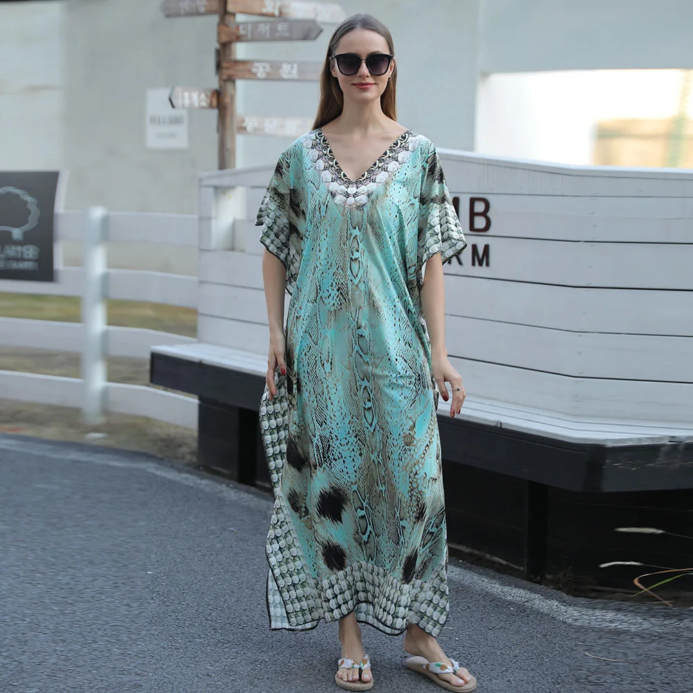 Easy Dry Beach Cover up Robe Plage Vestido Playa Beach Pareo Swimsuit cover up Beachwear Plus size Bathing suit Women Maxi Dress