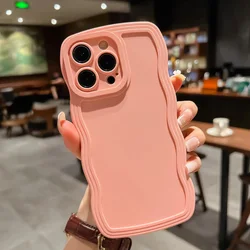 Wave Edge Solid Color TPU Soft Phone Case - Sleek and Durable Back Cover - iPhone SE (2020) (Pink)
