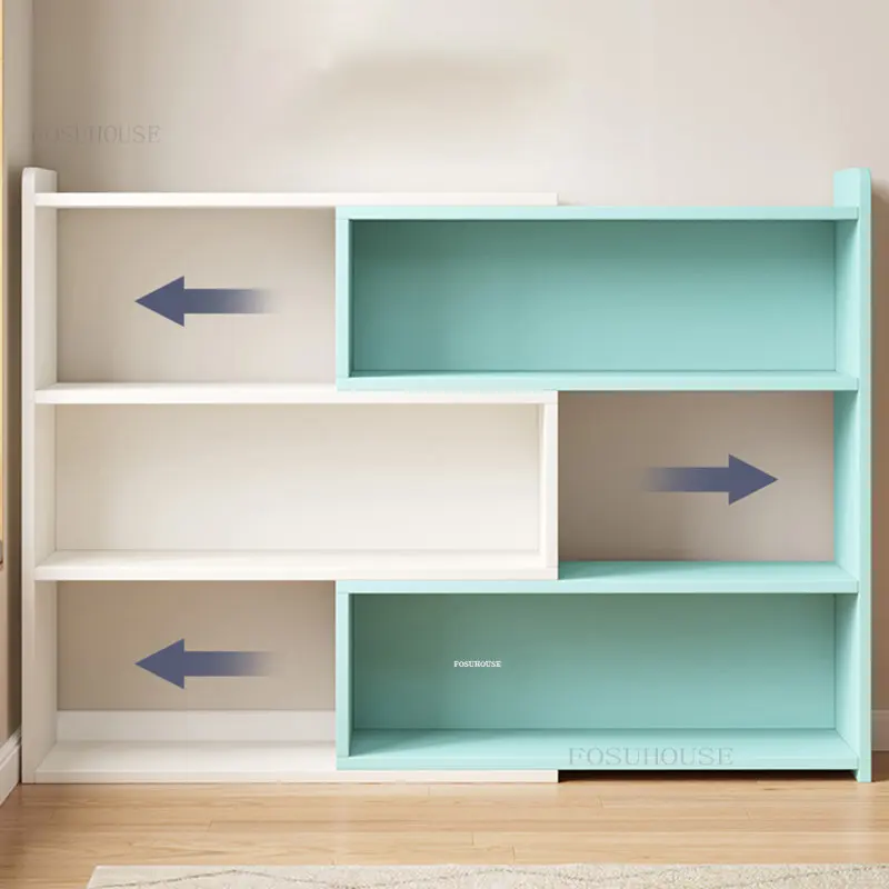 Children's Bookcases Bedroom Narrow Slit Telescopic Bookshelves Simple Modern Home Furniture Living Room Corner Storage Shelves
