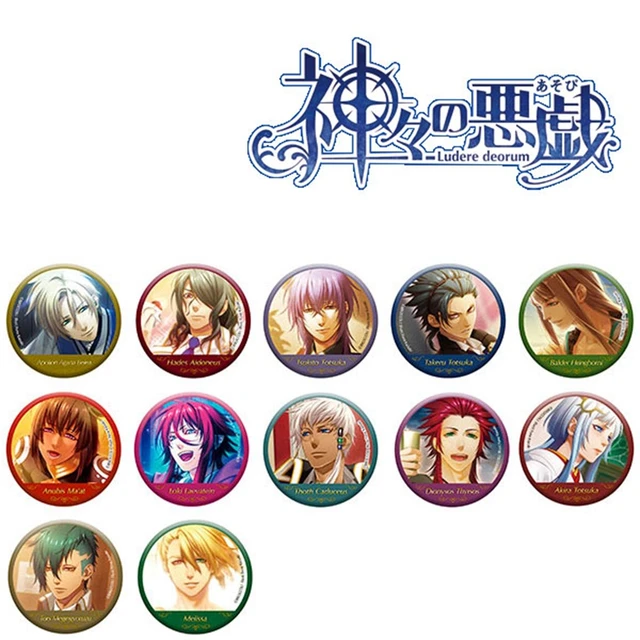 Anime Kamigami no Asobi Yui Kusanagi Apollon Agana Belea Hades Aidoneus  Badges Cosplay Costume Garniture Itabag Bedge Brooch Pin - AliExpress