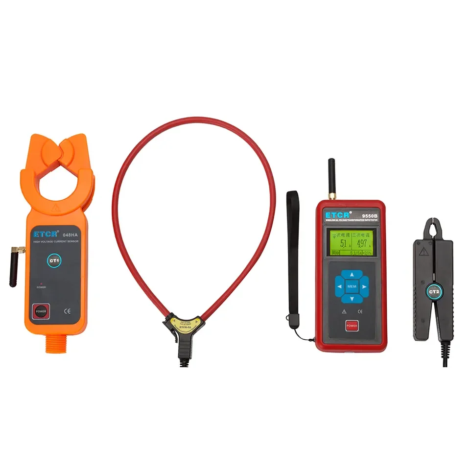 

Wireless High/Low Voltage Transformer Wireless CT Turns Ratio Tester Meter ETCR9550B