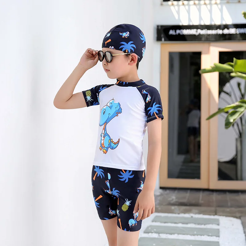 Swimsuit Boy Cool Cartoon Print Swimwear Children Bathing Suit Beachwear Baby Toddler Swimming Children Sportswear