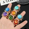 Anime Luminous Genshin Impact Vision Ring God's Eye Open Ring for Men Women Adjustable Finger Jewelry Birthday Gift 3