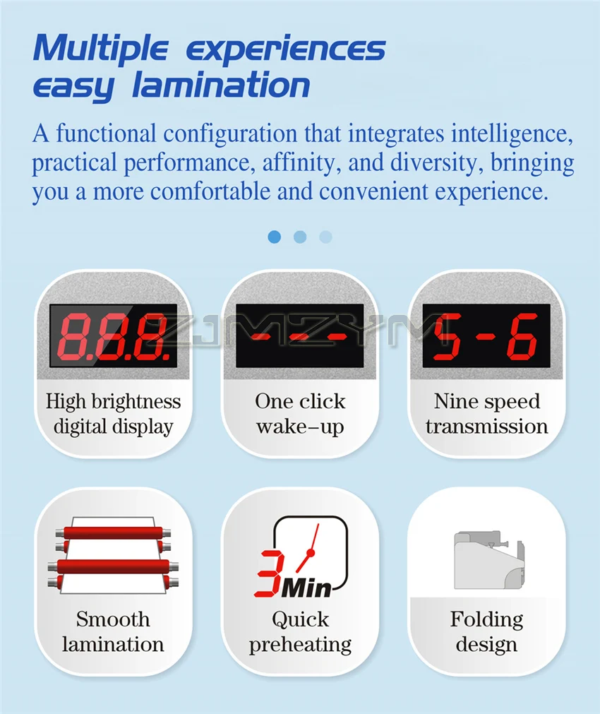 Description Picture 6 of item9460T A2+ 110V 220V Paper Laminating Machine Four Roller Cold Hot Laminator Rolling Machine film photo Laminating Machine