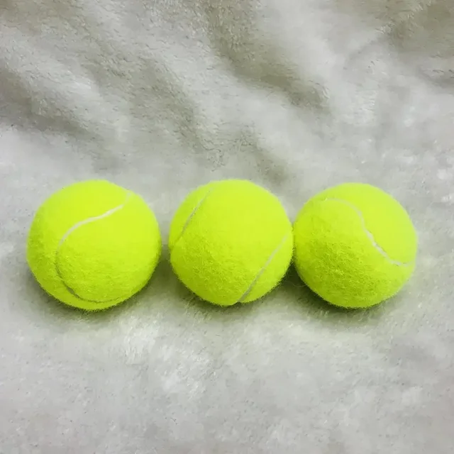3PCS High Elasticity Tennis Professional Tennis Training Game Ball Outdoor Dogs Bite Chase and Chomp 63mm Tennis Ball Racquet 3PCS High Elasticity Tennis Professional Tennis Training Game Ball Outdoor Dogs Bite Chase and Chomp 63mm Tennis Ball Racquet