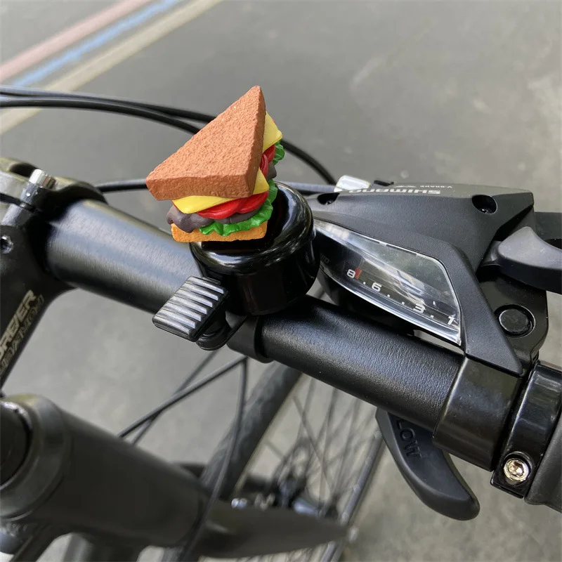 Description Picture 5 of item1PC Hamburg Cartoon Bicycle Bell Super Ring Children's Mountain Bike Bell Scooter Bell Bicycle Decoration Bicycle Accessories