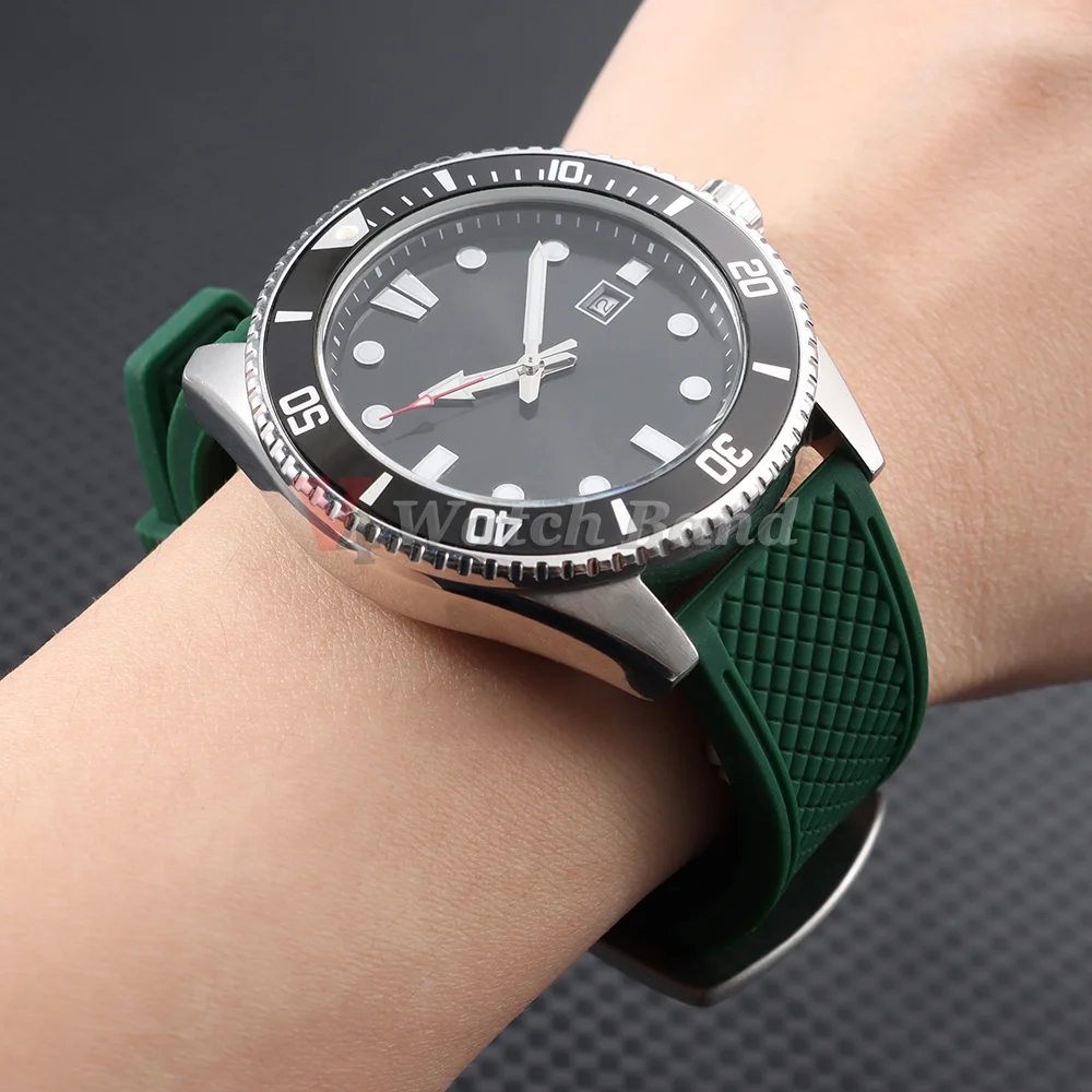 Sporty Waterproof Silicone Watch Strap - 20mm/22mm