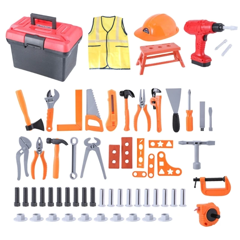 

Toddler Build Kits Tool Box Set Toy Disassembly Screwdriver Pretend Play Toy