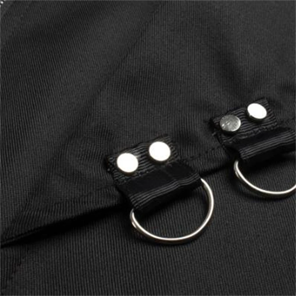 Punk Outerwear Medieval Man Trench Coat Black Men's Jacket Steampunk Windbreaker Gothic Clothing Halloween Costume