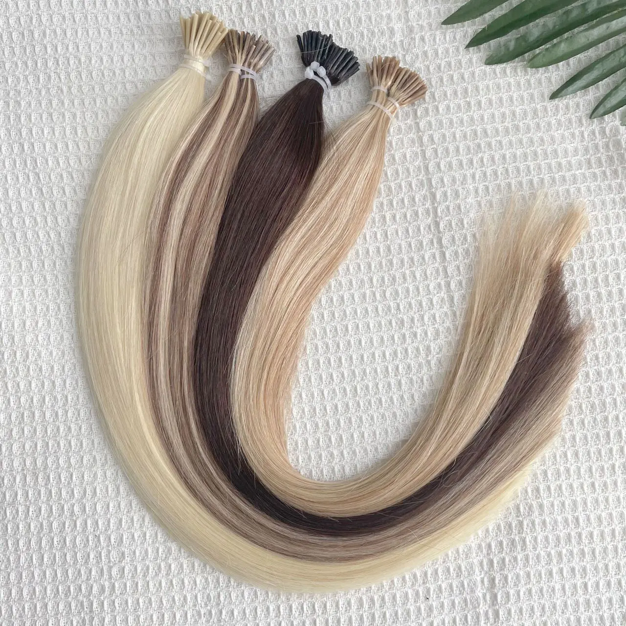Straight I Tip Hair Extensions Human Hair 16"-24" Fusion Tip Micro Ring Machine Remy Real Human On Capsule 50pcs
