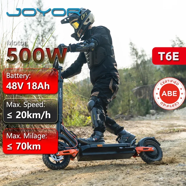 JOYOR T6E Trottinette électrique pliable de 10 pouces avec batterie 48V 18Ah, 20 km/h, autonomie de 70 km 1
