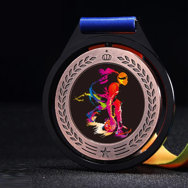 Metal medal can be customized, for basketball game activities, home decoration, gold, silver and bronze