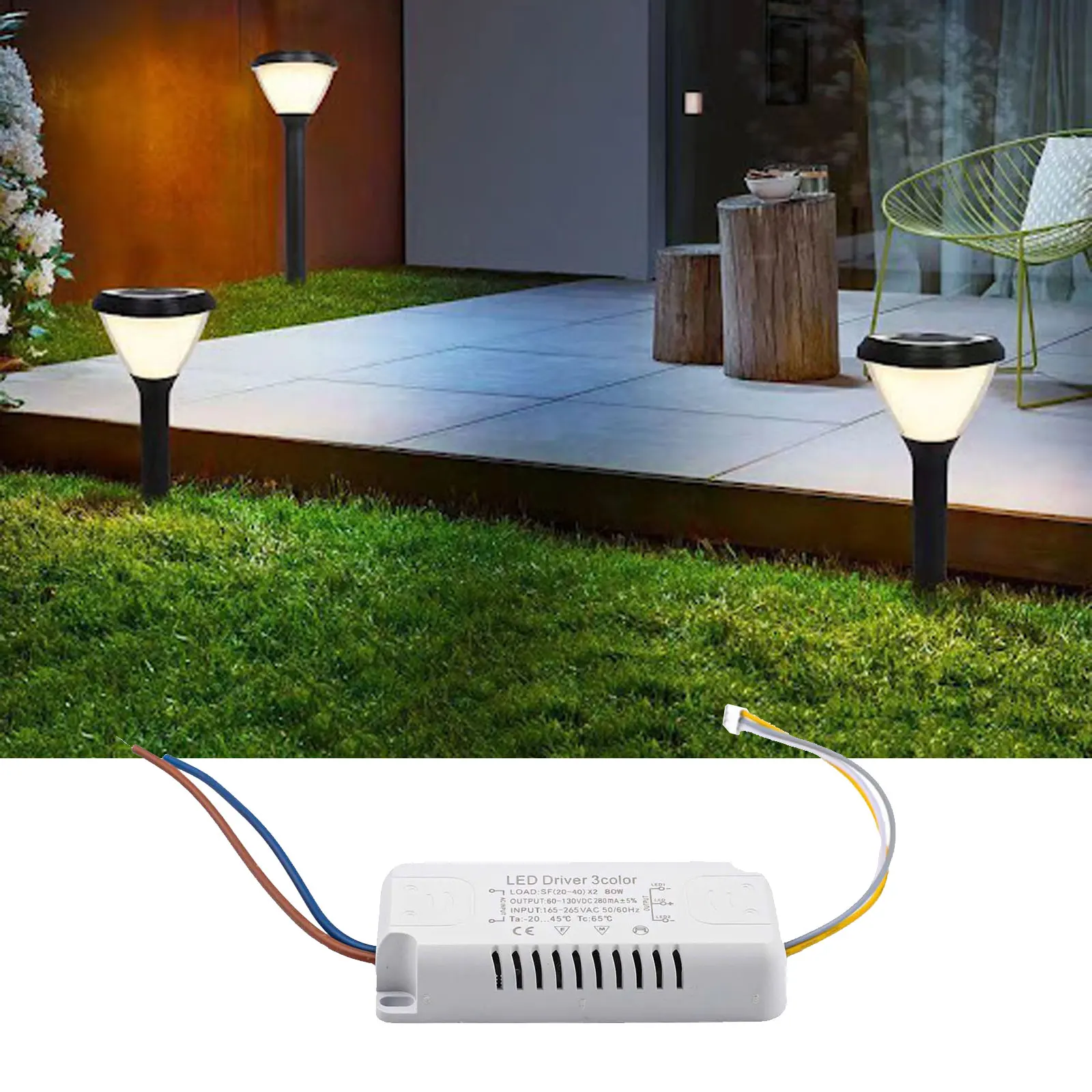 LED-Treiber, 3-Farben-Adapter, 8–24 W, 20–40 W, 30–50 W, 40–60 W, 50–70 W, für LED-Beleuchtung, nicht isolierender Transformator-Treiber-Ersatz – Detail 21