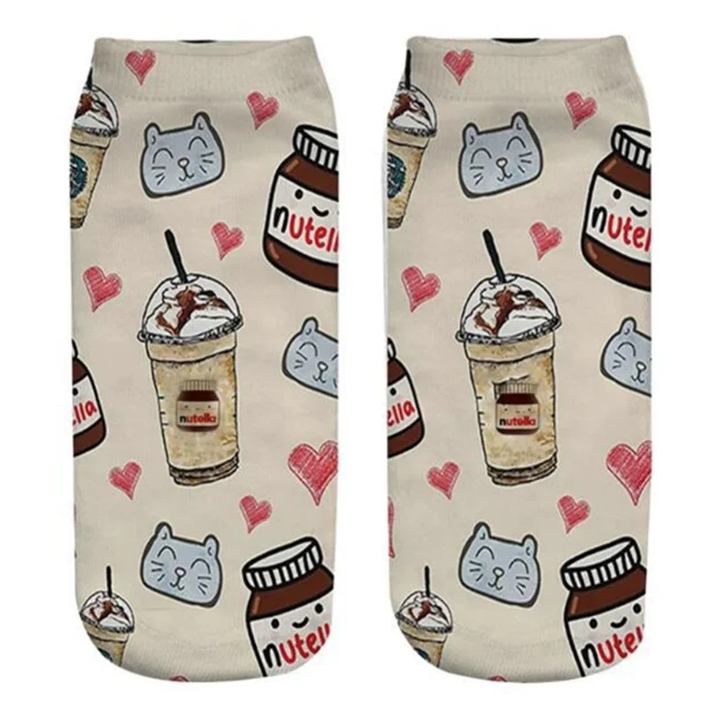Women's Cute 3D Food Print Cartoon Dessert Socks - Fun & Unique Gift