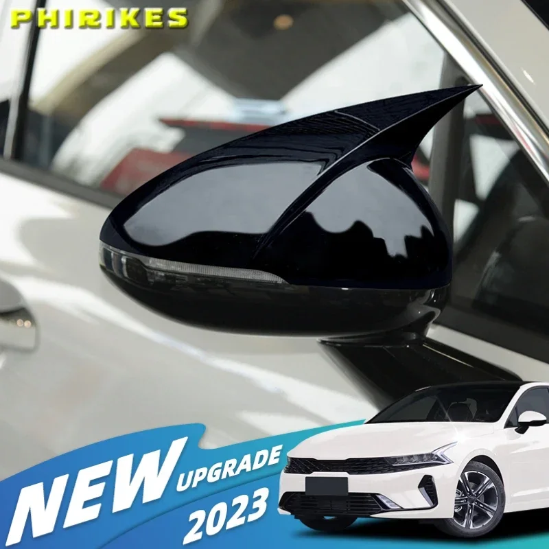 

FOR KIA K5 Optima 2020 2021 Car Body SIDE DOOR REARVIEW MIRROR COVER STICKER TRIM Car-styling ABS Carbon Print Auto Parts