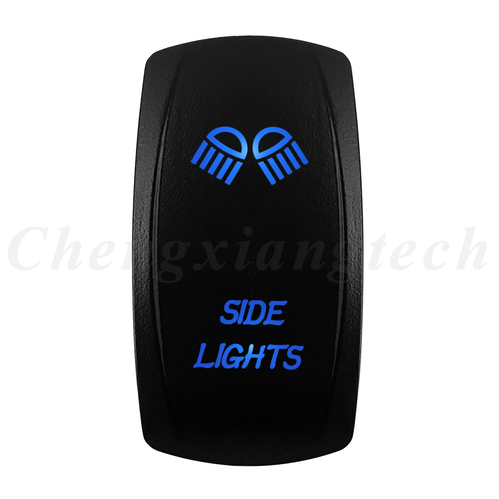 12V 20A Blue LED Waterproof Laser Rocker Switch - IP68 Rated