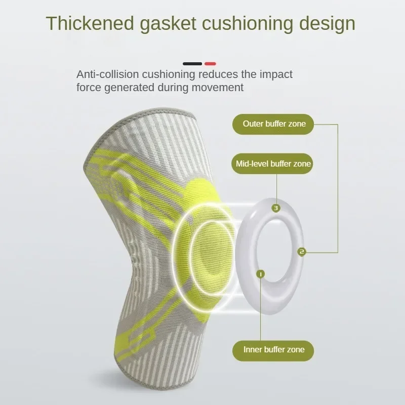 Sports Knee Pads Brace Support Sports Fitness Basketball Spring Knee Booster Meniscus Joints Protector Running Accessories