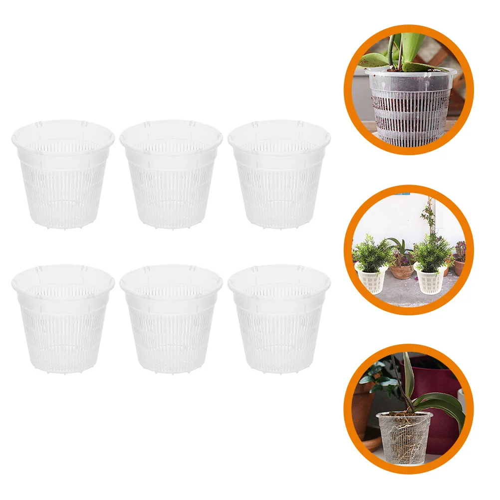

6 Pcs Thicken Breathable Root Control Pot Supplies Plastic Flower Planters