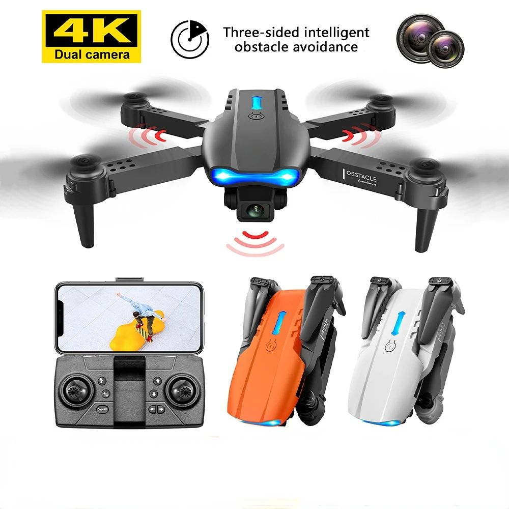 

Дрон E99 Pro 2/K3, 2 камеры, основная-1080P/4K 720P, WIFI, FPV, Функция Вертолет для фотографии высоты, складной, дистанционное управление