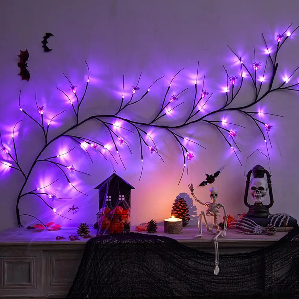 

Halloween Decoration Decorative Lamp Battery Operated Waterproof Halloween Willow Vine Twig Led Lamp with Multiple Modes