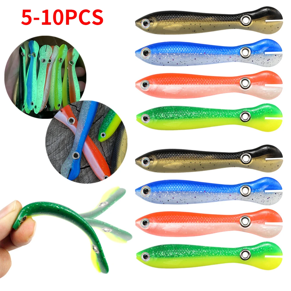 10pcs 10cm Loach Wobblers Fake Fishing Lures Artificial Crankbait