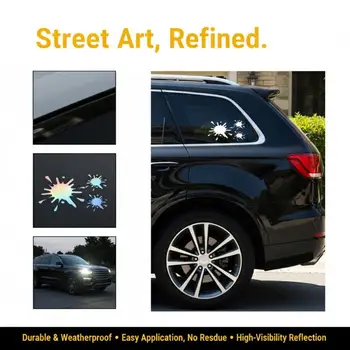 Adesivi Riflettenti per Auto, Adesivi Creativi Divertenti per Graffi, Stile Graffiti, Adesivi per Moto