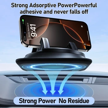 Supporto per Telefono da Auto, Montaggio su Cruscotto, Base Antiscivolo, Rotazione a 360 Gradi, Accessori Universali per Navigazione