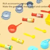 DIY Kid Play House Simulation Kitchen Pretend Toys Kitchenware Lighting and Sounds Cooking Game Set Children Fun Educational Toy 5