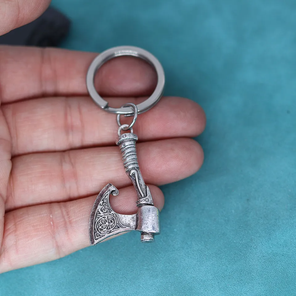 Nedar Retro Axe Key Chain Slavic Nordic Talisman Pendant Keychain