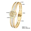 316L Stainless Steel Hollow Celtic Knot Tree of Life Cuff Bracelet Micro Embedded Zircon Spring Bangle for Women Vintage Jewelry 6