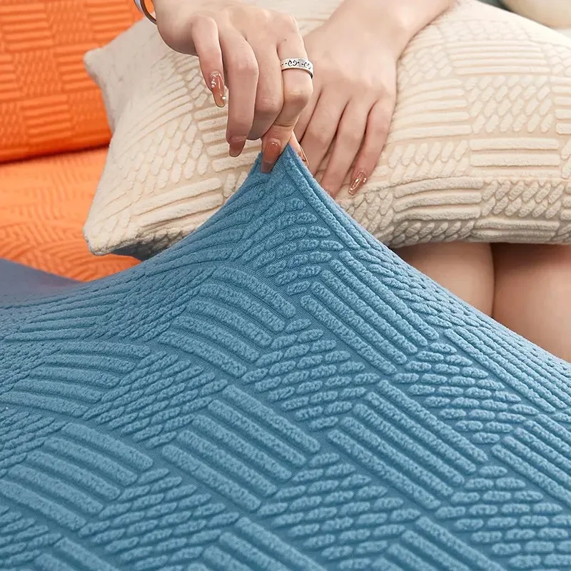 Elasticated Polar Fleece Sofa Seat Covers Chair Cover L-Shaped Couch Seat Slipcover Furniture Protector for Living Room 4