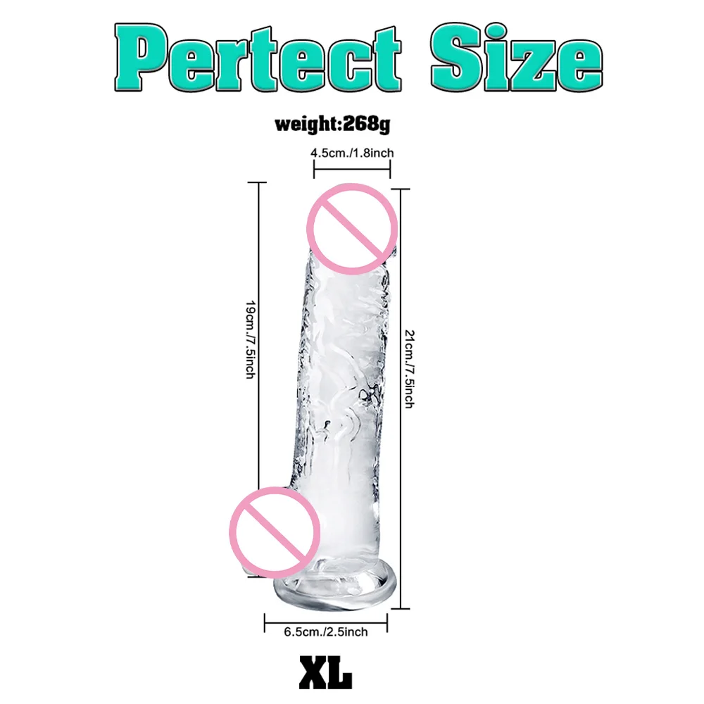 Enhanced Sensory Stimulation Dildo with Suction Cup - Available in Multiple Sizes