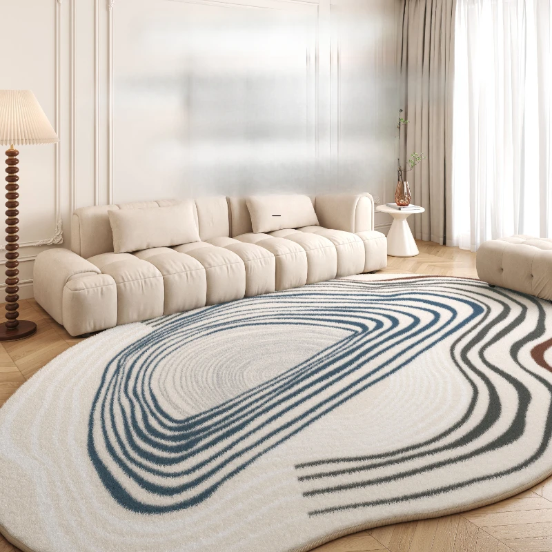 Modern Style bedroom decor carpet thickend plush lounge floor mat Irregular shapes carpets for living room fluffy soft study rug 3